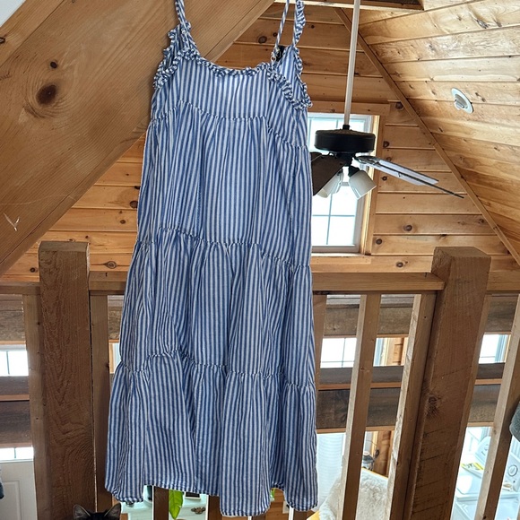 Blue and White Striped Sundress - Picture 6 of 6